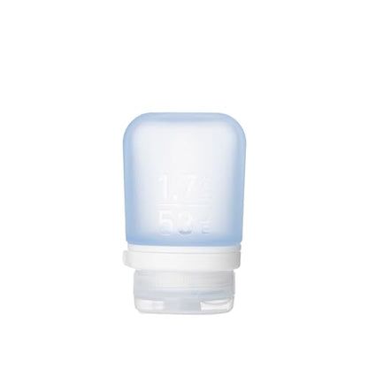 humangear GoToob+ (Small) | Refillable Silicone Travel Bottle | Locking Lid | Food-Safe Material | Blue, Small (1.7 fl.oz; 53ml) - color: Blue, size: 1.7 Ounces