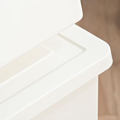 YUNGSHY 2 Pack 15 Quart White Large Stackable Storage Bins With Lids,Bathroom Closet Undersink Organizers and Storage Containers and Durable Nestable Closet, Garage, Totes (white, 15Qt. -2Pack) - size: 15Qt. -2Pack
