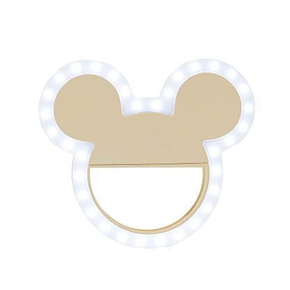 Impressions Vanity Disney Mickey Mouse GlowMe LED Beauty Selfie Ring Light with 3 Level Adjustable Brightness, Portable Clip-on for Smartphone Photography, Camera, and Makeup - color: Mickey Mouse