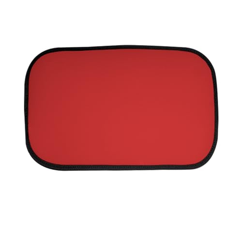 FH Group Neosupreme Red Flat Pattern Center Console Pad – Water-Resistant Armrest Cover Protector for Cars, SUVs & Trucks - color: Red, style: Console Cover (Plain)