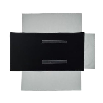 Velet Travel Jewelry Case Roll Bag Organizer for Necklace Bracelet Black Gray Velvet (Black Gray) - color: Black Gray