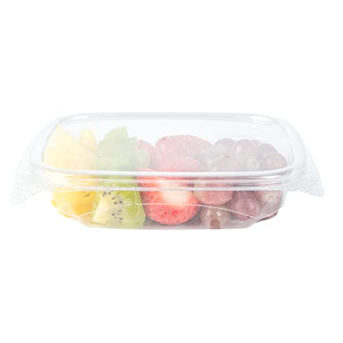 Restaurantware-Thermo Tek 8 Ounce Clamshell Containers, 100 Anti-Fog To Go Food Containers - Freezable, Rectangle, Clear Plastic Food Packaging Containers, Disposable - size: 8 oz