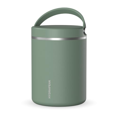 Hydrapeak 32oz Stainless Steel Vacuum Insulated Food Jar for Hot Food and Cold Food, Wide Mouth Leak-Proof Soup Jar for Adults, 10 Hours Hot and 16 Hrs Cold (Sage Leaf) - color: Sage Leaf, size: 32 Ounces
