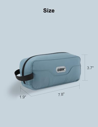 GOX Travel Toiletry Bag Dopp Kit Case for Men Multifunction Packing Organizer Pouch (Haze Blue) - color: Haze Blue