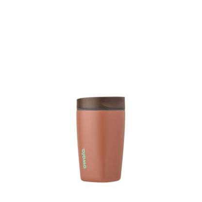 Owala SmoothSip Slider Insulated Stainless Steel Coffee Tumbler, Reusable Iced Coffee Cup, Hot Coffee Travel Mug, BPA Free 12 oz, Grey/Brown (Cozy Cocoa) (Pack of 8) - color: Cozy Cocoa, size: 12 Ounces (Pack of 8)