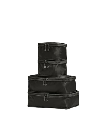ANTLER - Compression Packing Cubes for Travel, Luggage Organiser for Suitcases or Bags, Travel Accessories, Set of 4, Black - color: Black