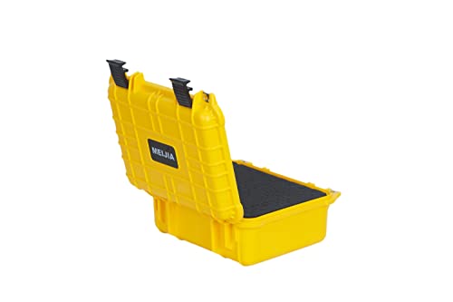 MEIJIA Portable All Weather Waterproof Protective Case,Hard Case,Camera Case With Customized Fit Foam,Fit Use of Drones,Camera,Equipments,Pistols,13.35 x11.63x5.98inches (Yellow) - color: Yellow