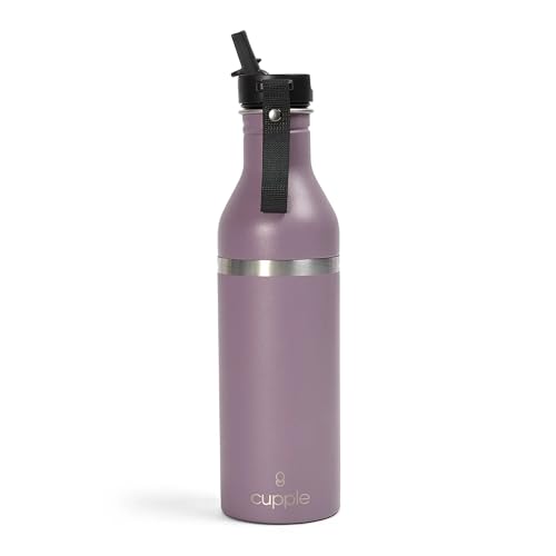 Tumbler, Stainless Steel 2-in-1 Travel Coffee Mug & Water Bottle, Leak Proof Insulated Cup for Hot & Cold Drinks, BPA Free, Fits Most Cup Holders (Purple Grape) - color: Purple Grape