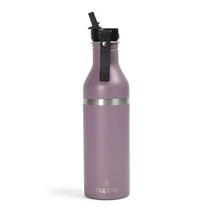 Tumbler, Stainless Steel 2-in-1 Travel Coffee Mug & Water Bottle, Leak Proof Insulated Cup for Hot & Cold Drinks, BPA Free, Fits Most Cup Holders (Purple Grape) - color: Purple Grape
