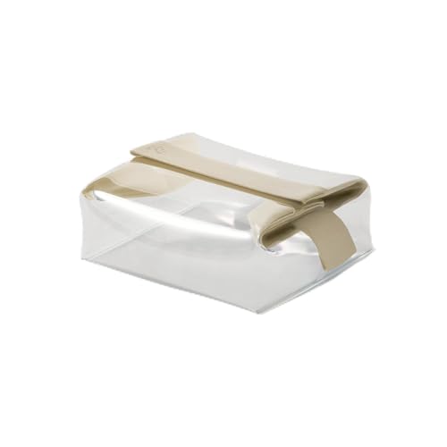 Cadence Parcel - Clear Kit with Magnetic Closure - Durable and Leak-Resistant Travel Toiletry Kit - TSA-Compliant & Modular Design - Hygiene Bag for Travel Essentials - 1 Qt - Pebble - color: Pebble, size: Medium