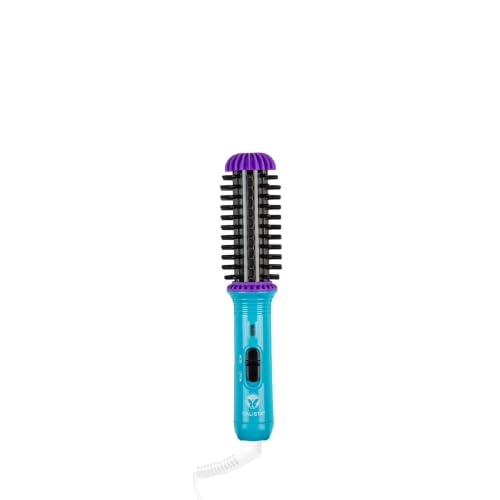 CALISTA GoGo Mini Heated Round Brush | Corded Electric Curl, Smooth & De-Frizz Styling Tool | 1" Barrel | Heats to 365°F |Travel-Friendly| Dual Voltage (Berry Burst) - color: Berry Burst