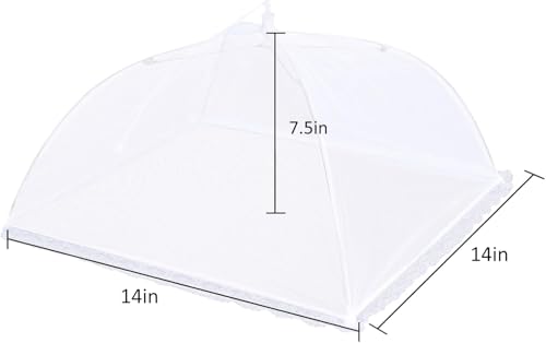 4 Pack Mesh Food Covers 14 inch, Large and Tall Food Covers, Pop-Up Mesh Food Covers Tent Umbrella for BBQs, Outdoors, Screen Tents, Parties Picnics - size: 4 Pack, 14 Inch
