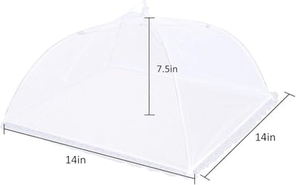 4 Pack Mesh Food Covers 14 inch, Large and Tall Food Covers, Pop-Up Mesh Food Covers Tent Umbrella for BBQs, Outdoors, Screen Tents, Parties Picnics - size: 4 Pack, 14 Inch