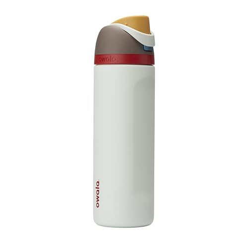 Owala FreeSip Insulated Stainless Steel Water Bottle with Straw, BPA-Free Sports Water Bottle, Great for Travel, 32 Oz, Boneyard | Insulated - color: Boneyard, size: 32 Ounces