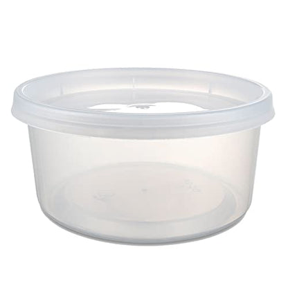 DuraHome Deli Containers with Lids 12 oz. Leakproof 40 Pack BPA-Free Plastic Microwaveable Clear Food Storage Container Premium Heavy-Duty Quality, Freezer & Dishwasher Safe (12 oz.) - size: 12 oz. (40 Sets)