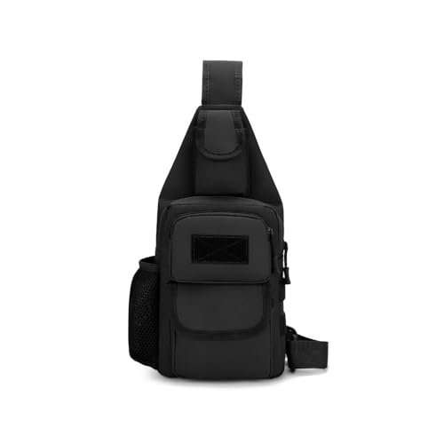 Sling Bag Crossbody Backpack for Men,Handiness Skiing Sling Bag, Lightweight Daypack for Hiking Travel (Black) - color: Black
