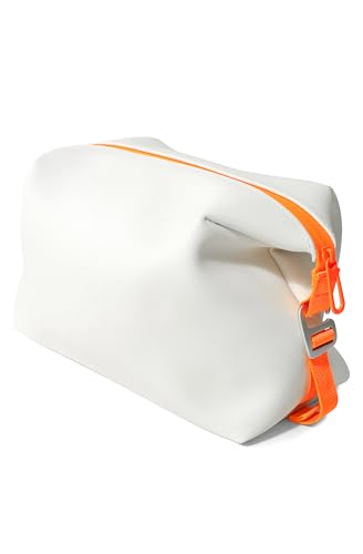 6"x 9.84" 4.5L Large Silicone Toiletry Bag,Waterproof Leakproof Foldable Travel Organizer,Dopp Kit Alternative for Men & Women,White - color: White, size: 4.5L