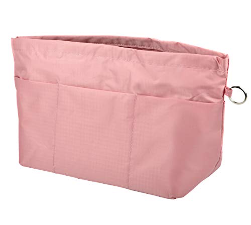 Vercord Handbag Purse Tote Pocketbook Organizer Insert Zipper Closure 11 Pockets 3 Sizes Many Colors - color: Pale Pink, size: Large