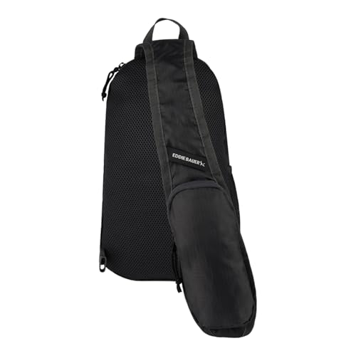 Eddie Bauer Stowaway Packable Sling Bag | Foldable | Travel | Outdoor | Lightweight | Compact | Everyday Carry | Ripstop Nylon | 10L - Dark Smoke - color: Dark Smoke