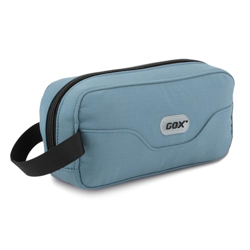 GOX Small Travel Toiletry Bag, Dopp Kit Case For Men, Multifunction Cosmetics Organizer Pouch (Haze Blue) - color: Haze Blue