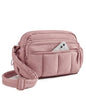 BAGSMART Anti Theft Crossbody Bags for Women Travel Purse, Medium Quilted Puffy cross body bag, Handbags Shoulder Purses, Dark-medium - color: Dark Pink-1, size: 4.7L
