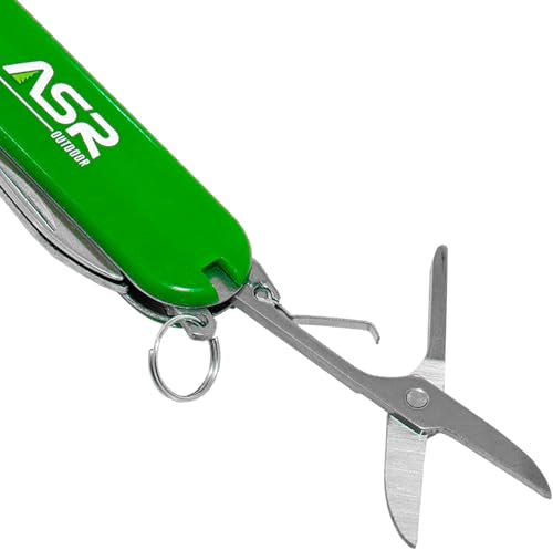 ASR Outdoor Mini EDC Small Pocket Knife Multi Tool - LOGO (Green) - color: Green