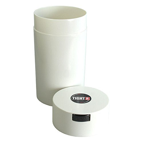 Tightvac - 3oz to 12 Ounce - Patented Airtight Container | Multi-use Vacuum Container Works as Smell Proof Containers for Herbs and Dry Goods. White - color: White
