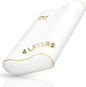 4-Layer King, Contour Pillow, Side Sleeper Pillow, Orthopedic Pillow, Neck Support Pillow, Pillow for Neck Pain, Pillow for Side Sleepers, CertiPUR-US - size: Extra King - 31 x 14 x 6.5"