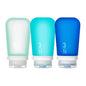 humangear GoToob+ Bottles - Silicone Leak-Proof Travel Tubes for Toiletries, Camping & TSA Carry-On (3-Pack), Large (3.4 fl oz; 100ml), Mint/Aqua/Teal - color: Mint/Aqua/Teal, size: 3.4 Ounces