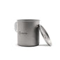 GRITR Titanium Mug, 15.2 fl oz / 25.4 fl oz | Camping, Backpacking, Picnic, Hiking, Travel, Outdoor Cooking Gear w/Lid & Folding Handles | Ultralight Multi-Purpose Metal Cup for Water, Coffee, Tea