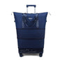 Expandable Rolling Travel Bag with Removable Wheels & Handle, Large Capacity Wheeled Duffle Tote, Foldable Carry On Luggage for Women, Lightweight Weekender Overnight Bag (DarkBlue) - color: DarkBlue