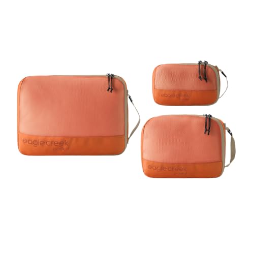 Eagle Creek Pack-It Reveal Cube Set - Packing Cubes for Compartmentalizing Luggage - Durable - Ultra-Lightweight - Water-Resistant - Easy Grab Zipper Pull - Mesh Windows - Mandarin - XS/S/M - color: Mandarin