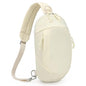 Small Sling Bag with RFID Blocking, Mini Fanny Pack for Women and Men, Convertible Crossbody Anti Theft Chest Bag for Travel Hiking Running, Beige - color: Beige