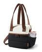 BAGSMART Double Deck Lunch Bag Women, Insulated Reusable Lunch Box, Quilted Puffer Lunch Tote with Shoulder Strap, Durable Large Lunch Cooler For Work Picnic Travel Meal Prep Flight, Beige + Black - color: Beige + Black