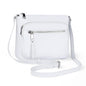 befen Anti Theft Genuine Leather Crossbody Bags for Women Handbags and Shoulder Basg with Built in Wallet RFID Leather Purse - color: White