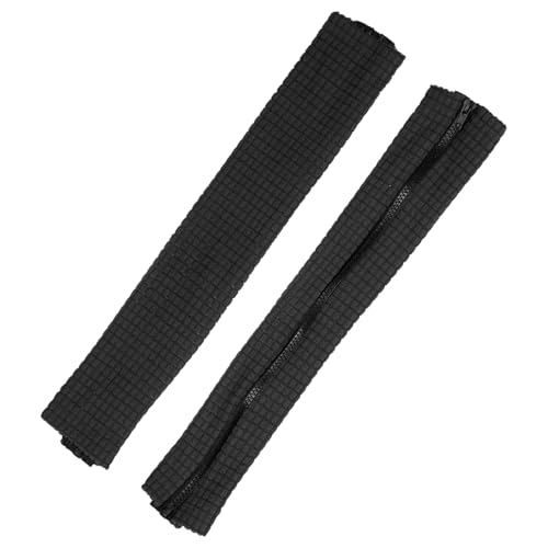 PATIKIL 22x4.3 in Office Chair Armrest Covers, 1 Pair Office Chair Arm Covers Long Computer Chairs Arm Rest Cover with Zipper Removable Rest Slipcover Hand Rest Protector, Black - color: Black, size: 22"