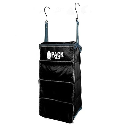 Pack Gear Hanging Luggage Organizer - Our Carry On Closet Insert Fits Any Carry-On - Our Hanging Luggage Organizer Uses Velcro to Allow Quick Access to your Clothes (Solid Black) - color: Black