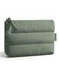 BAGSMART Small Puffy Water-Resist Makeup Bag for Women - color: Haze Green, size: Small