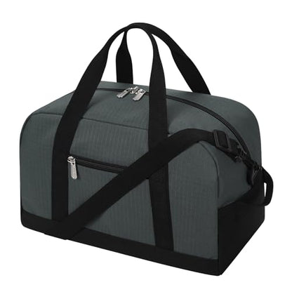 Apenze Small Gym Bag 14 inch lightweight Carry On Mini Duffel Bag for Travel Sport - Dark Grey - color: Dark Grey