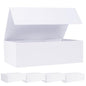 LFBOX White Gift Box with Magnetic Lids 13.8x8.3x4.4 in, Large Bridesmaid Groomsman Proposal Boxes 5 Pack, Collapsible Rectangle Storage Box - color: White, size: 1 count (Pack of 5)