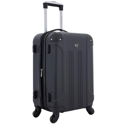 Travelers Club Chicago Hardside Expandable Spinner Luggage, Black, 22" Carry-On - color: Black, size: 22" Carry-On