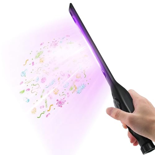 UV Light Sanitizer Wand – Portable Ozone-Free Ultraviolet Disinfection Lamp, USB Rechargeable, Kills 99.9% of Germs & Bacteria, Family & Pet Safe. for Home, Travel, Hotel, Car & Pet Areas