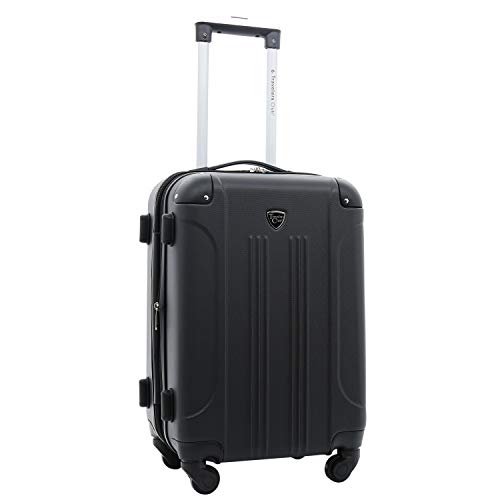 Travelers Club Chicago Hardside Expandable Spinner Luggage, Black, 5 Piece Set - color: Black, size: 5 Piece Set