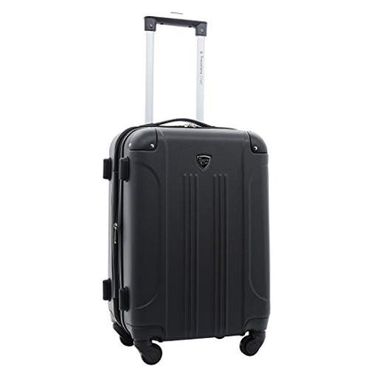 Travelers Club Chicago Hardside Expandable Spinner Luggage, Black, 5 Piece Set - color: Black, size: 5 Piece Set