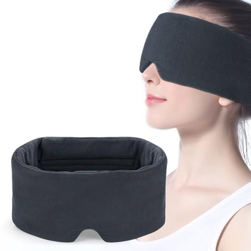 Mavogel Full Coverage Sleep Mask for Sleeping, Light Blocking Eye Mask with Adjustable Closure, Ultra Soft Breathable Modal Eye Cover for Women Men, Pressure-Free for Travel, Nap & Shift Work