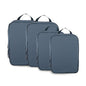 4 Set Compression Packing Cubes, Expandable Travel Organizer Bags, Water-Repellent Nylon, Space-Saving Luggage Set for Suitcase, Carry-on, Home Storage (4, Blue, Compression) - color: Blue
