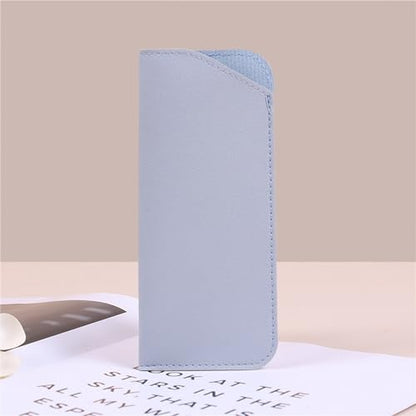 YYaaloa Soft Leather Glasses Sunglasses Cases 7x3 Inch PU Leather Travel Glasses Pouch for Women Men Kids - color: 6 Different Light Color