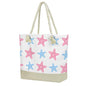 Fokongna Tote Bag For Women, Beach Bag Best Friend Travel Birthday Gifts, Travel Parties Vacation Shopping Essentials - color: Pink Blue Starfish