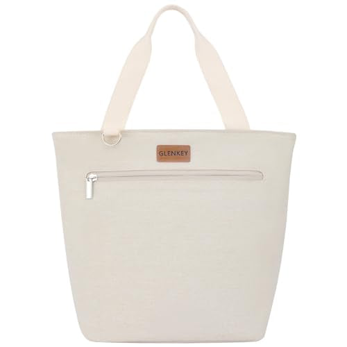 GLENKEY Insulated Lunch Bag Tote Lunch Box - XLarge Leakproof Cooler Bags for Adults - Soft Lunchbox for Women Work Shift Outdoor Travel Beige 14L - color: 16_White, size: X-Large