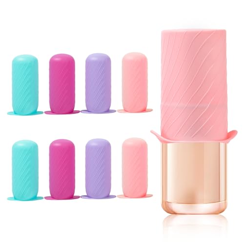 Mrsdry Bottle Covers for Travel, Leak Proofing, Travel Size Container Silicone toiletry sleeves, Leak Locks Travel Accessories for Shampoo Wash Body Bottles and other beauty and personal care(8pcs) - color: Colorful, size: 8Pack